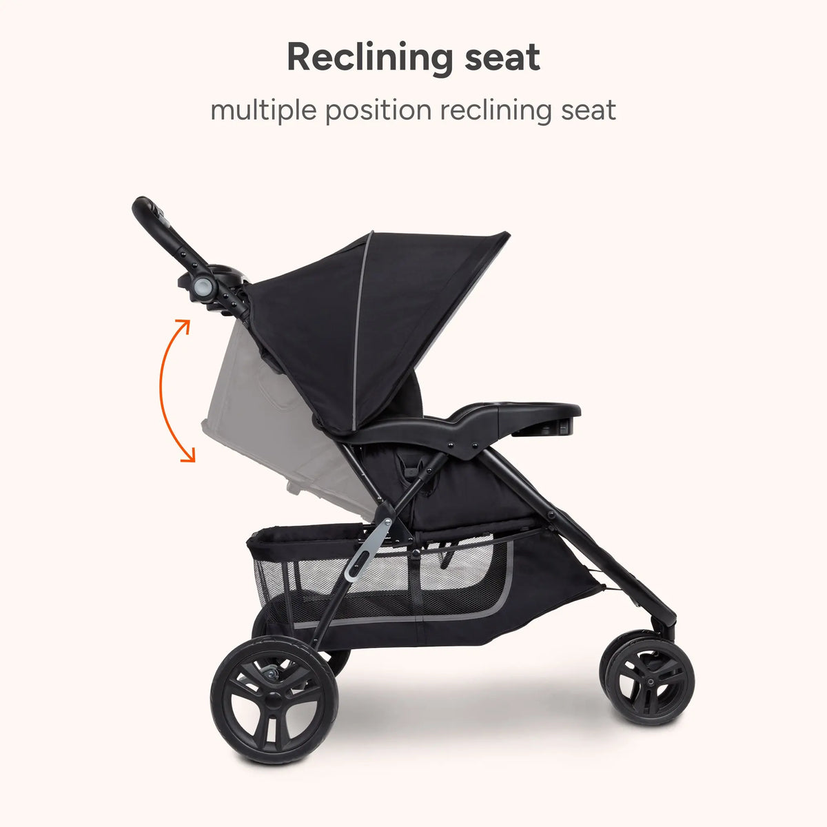 Baby Trend EZ Ride Stroller multiple position reclining seat