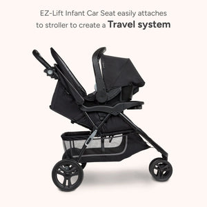 Baby Trend EZ Ride Stroller infant car seat easily attaches to stroller