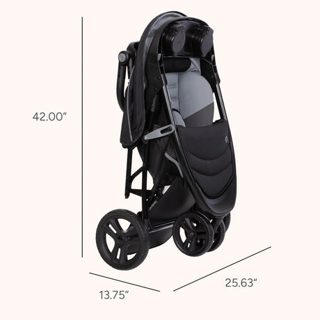 Baby Trend EZ Ride Stroller folded product dimensions