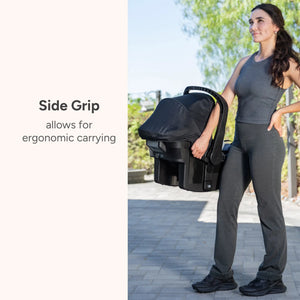 Baby Trend EZ-Lift Infant Car Seat side grip allows for ergonomic carrying