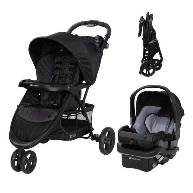EZ Ride DLX Stroller Travel System with EZ-Lift PLUS Infant Car Seat in Dash Midnight