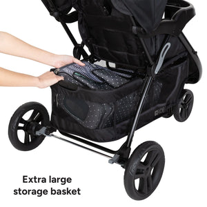 EZ Ride DLX Stroller Travel System with EZ-Lift PLUS Infant Car Seat in Dash Midnight