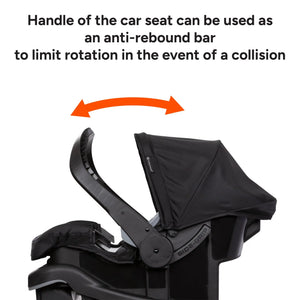 EZ Ride DLX Stroller Travel System with EZ-Lift PLUS Infant Car Seat in Dash Midnight