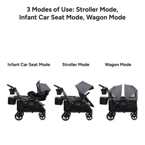 Journey All-in-One Stroller to Wagon Travel System with EZ-Lift™ PRO Infant Car Seat in Cosmic Black (Target Exclusive)