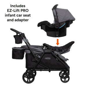 Journey All-in-One Stroller to Wagon Travel System with EZ-Lift™ PRO Infant Car Seat in Cosmic Black (Target Exclusive)