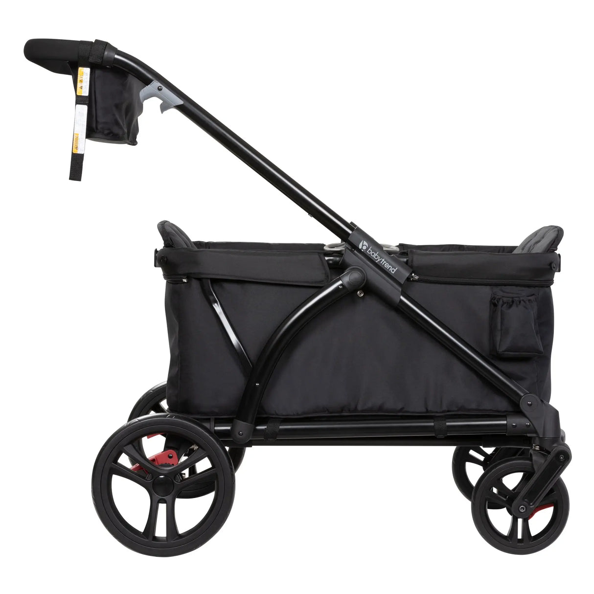 Side view of the Baby Trend Expedition 2-in-1 Stroller Wagon with no canopy attached