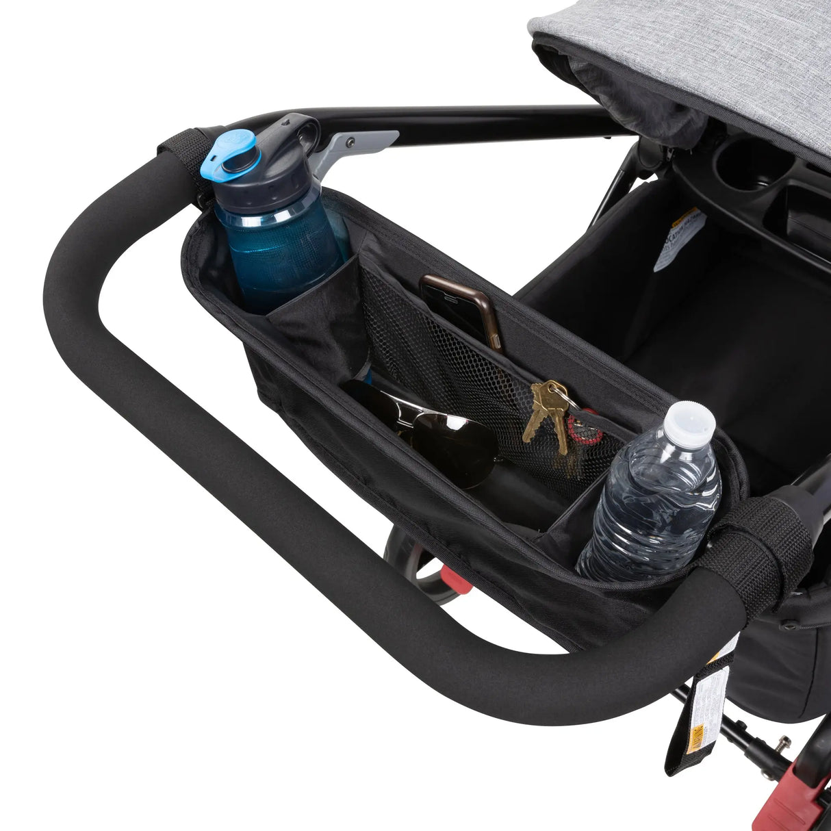 Top view of the parents soft compartment from the Baby Trend Expedition 2-in-1 Stroller Wagon