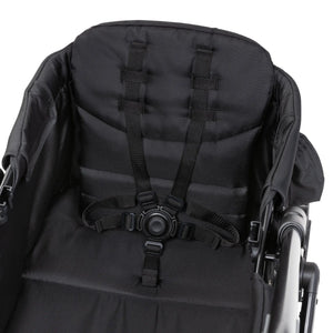 Top view of the three point safety harness from the Baby Trend Expedition 2-in-1 Stroller Wagon