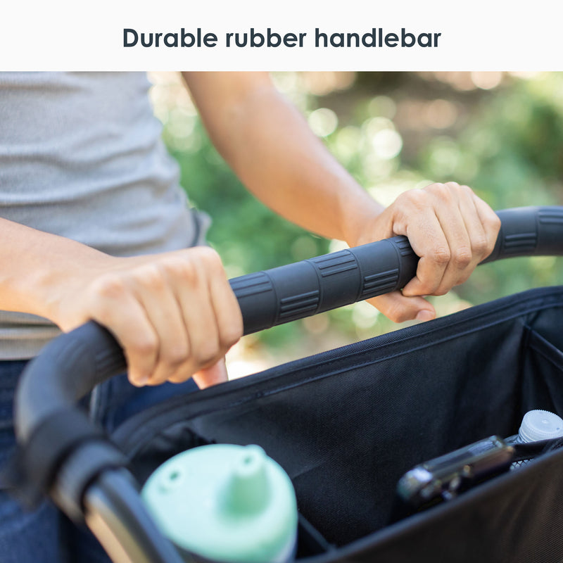 Durable rubber handlebar of the Baby Trend Expedition LTE 2-in-1 Stroller Wagon
