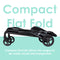 Compact flat fold allows the wagon to be easily stored and transported of the Baby Trend Expedition LTE 2-in-1 Stroller Wagon
