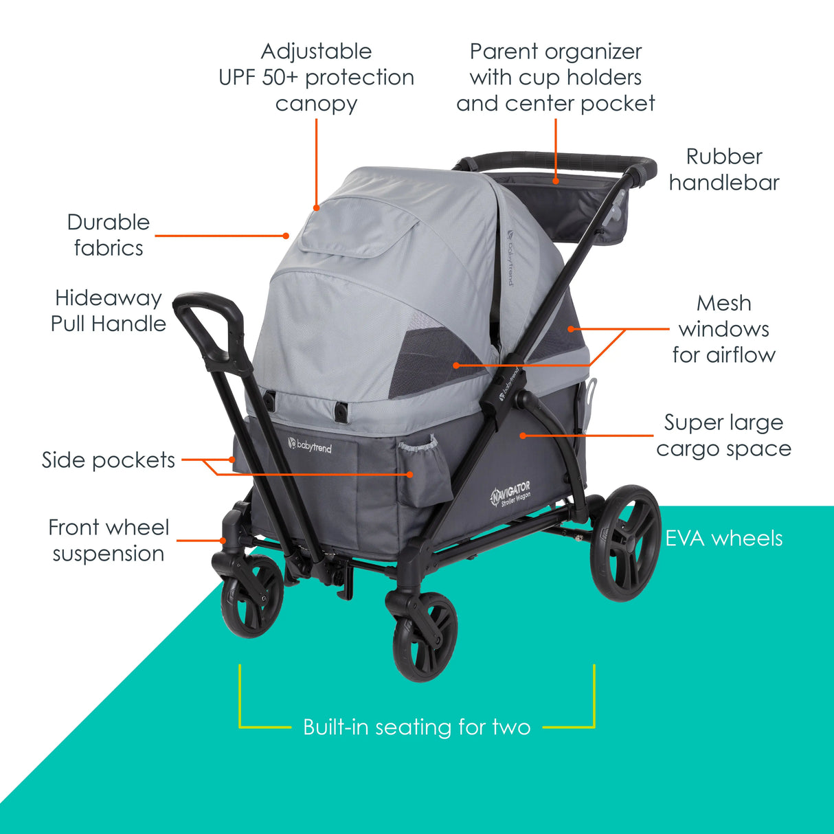 Navigator® 2-in-1 Stroller Wagon in Madrid Grey (Target Exclusive)