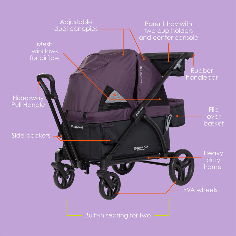 2 toddler 1 infant stroller Baby Trend Kids Navigator PLUS 2-in-1 Stroller Wagon