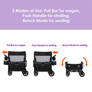 Quest PLUS 3-in-1 Stroller Wagon three modes of use
