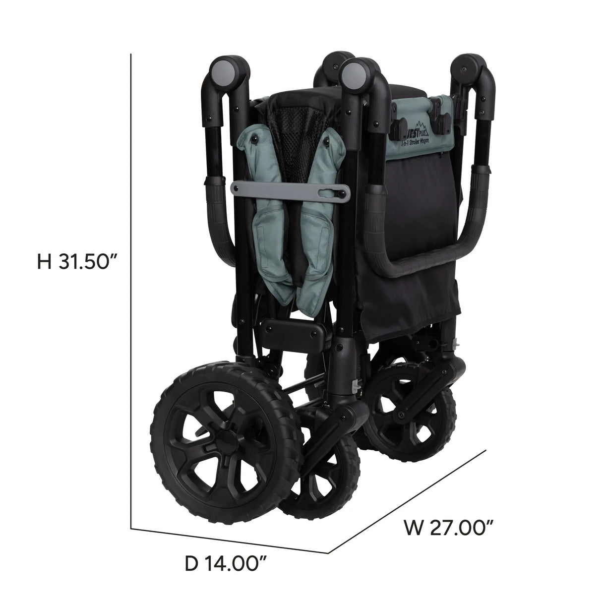 Baby Trend Quest PLUS 3-in-1 Stroller Wagon folded dimensions