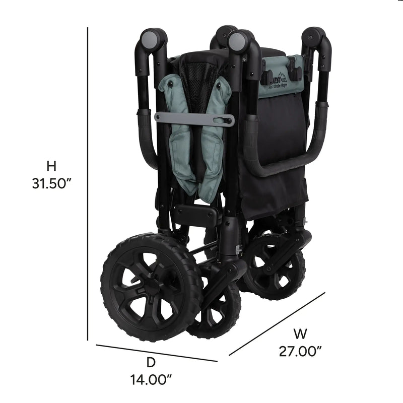 Baby Trend Quest PLUS 3-in-1 Stroller Wagon folded dimensions