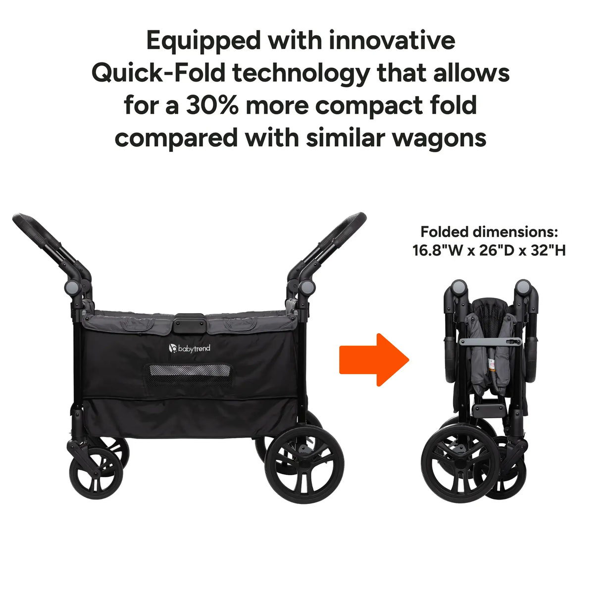 Quest 3-in-1 Stroller Wagon in Desert Black (Walmart Exclusive)