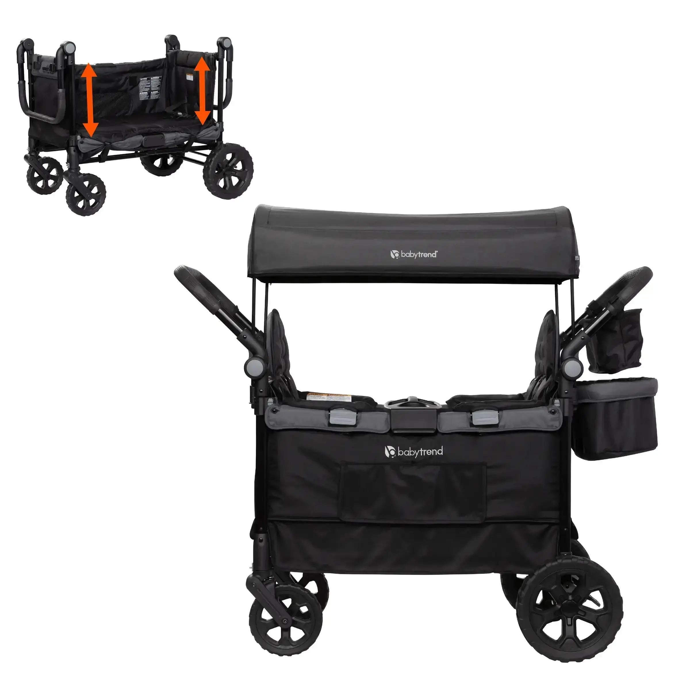 Baby Trend Quest PLUS 3-in-1 Stroller Wagon in Dash Black