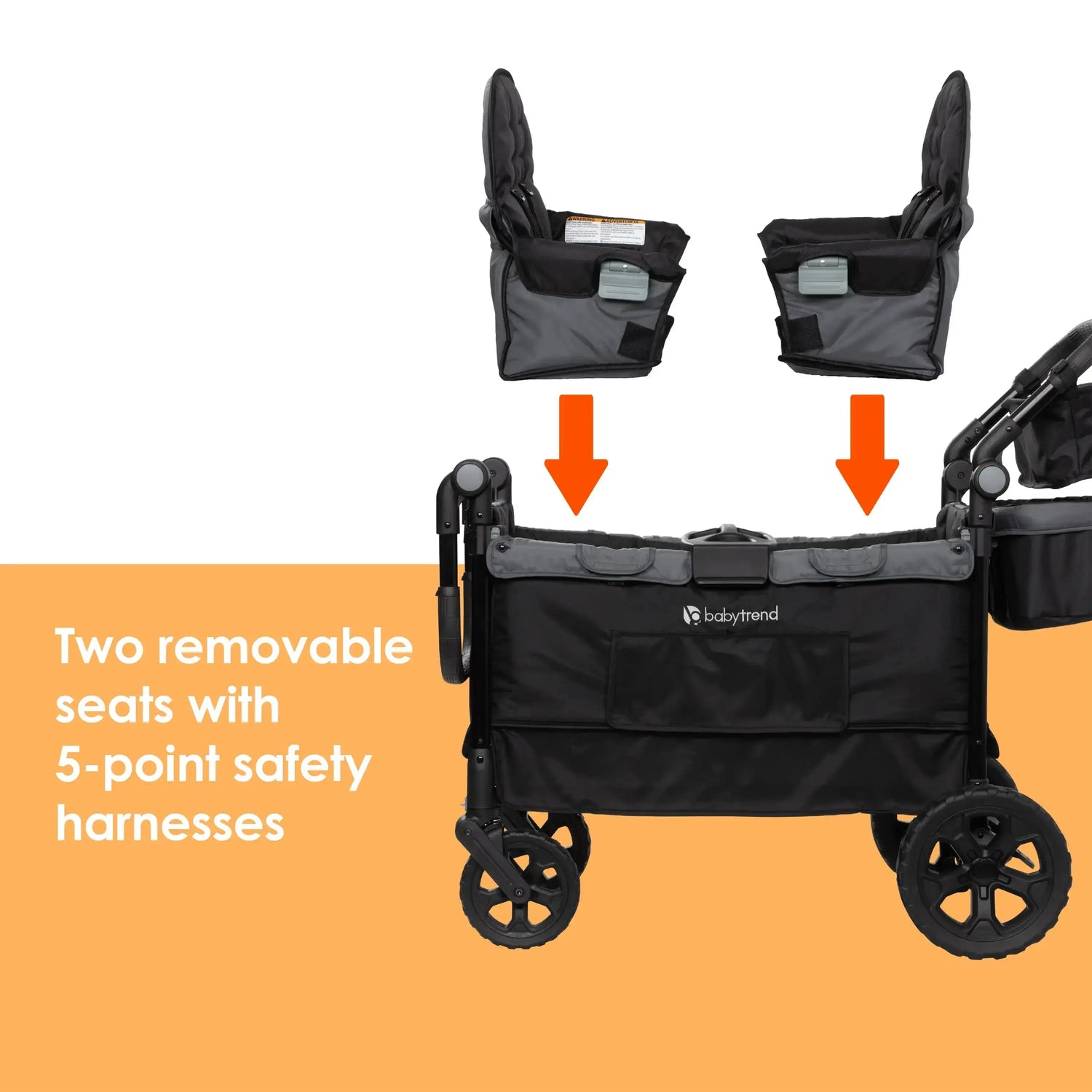 Baby Trend Quest PLUS 3-in-1 Stroller Wagon in Dash Black