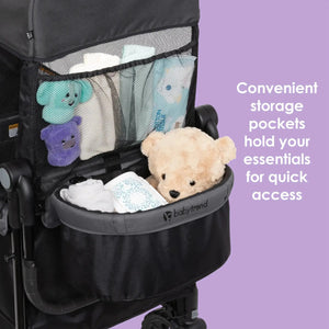 Baby Trend Quest 3-in-1 Stroller Wagon convenient storage pockets hold your essentials for quick access