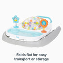 Load image into gallery viewer, Folds flat for easy transport or storage of the Smart Steps by Baby Trend Dine N’ Play 3-in-1 Feeding Walker