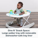 Load image into gallery viewer, Dine N’ Snack Space: Large walker tray with removable dishwasher-safe tray liner of the Smart Steps Dine N’ Play 3-in-1 Feeding Walker