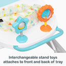 Load image into gallery viewer, Interchangeable stand toys attaches to front and back of tray of the Smart Steps Dine N’ Play 3-in-1 Feeding Walker