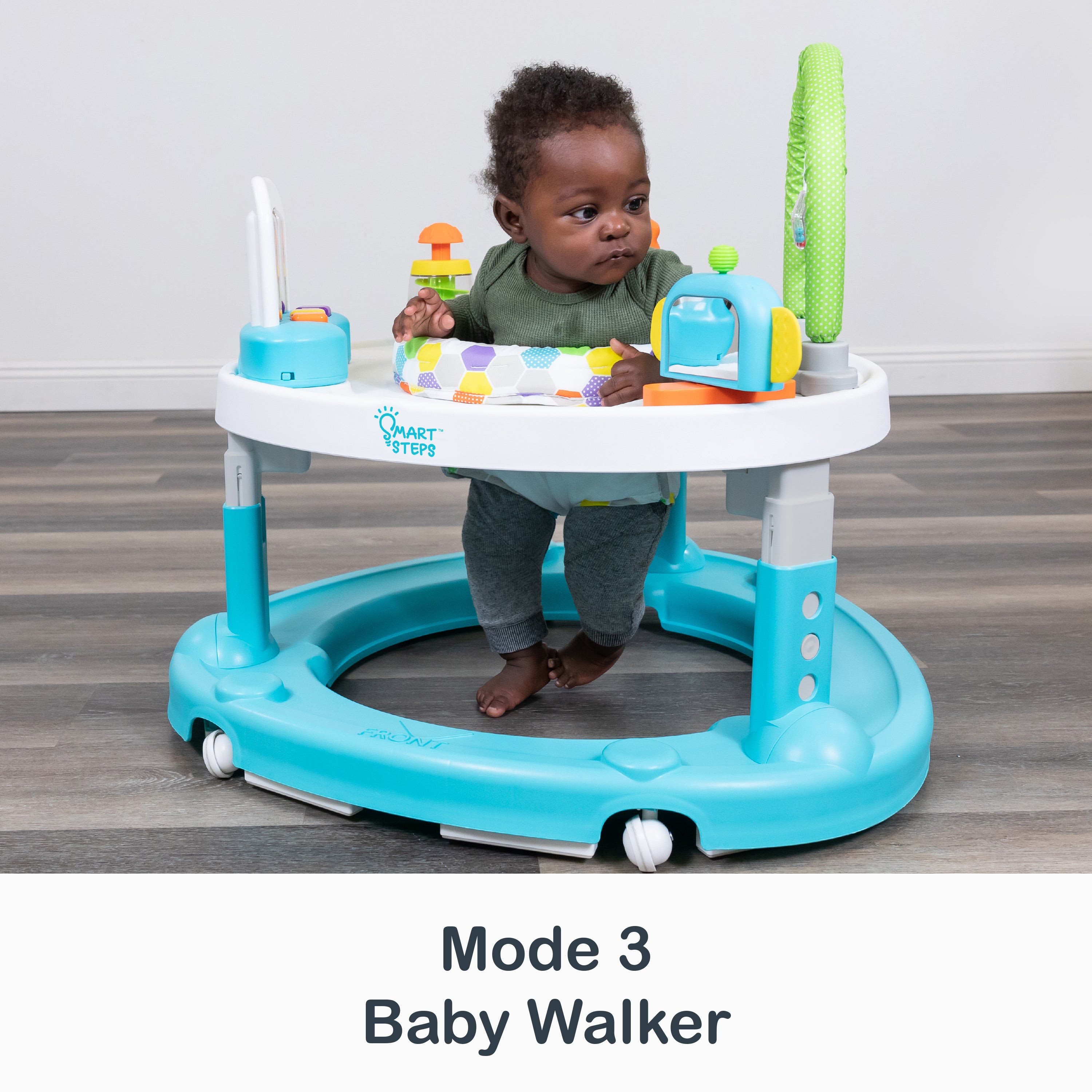 Smart Steps by Baby Trend Bounce N’ Dance 4-in-1 Activity Center Walker -  Hexagon Dots (Walmart Exclusive)