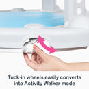 Load image into gallery viewer, Tuck-in wheels easily converts into activity walker on the Smart Steps Bounce N’ Glide 3-in-1 Activity Center Walker