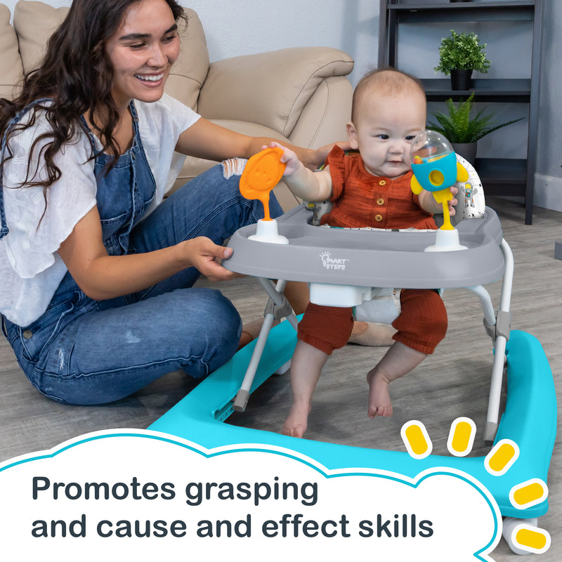 Promotes grasping and cause and effect skills of the Smart Steps Trend Activity Walker