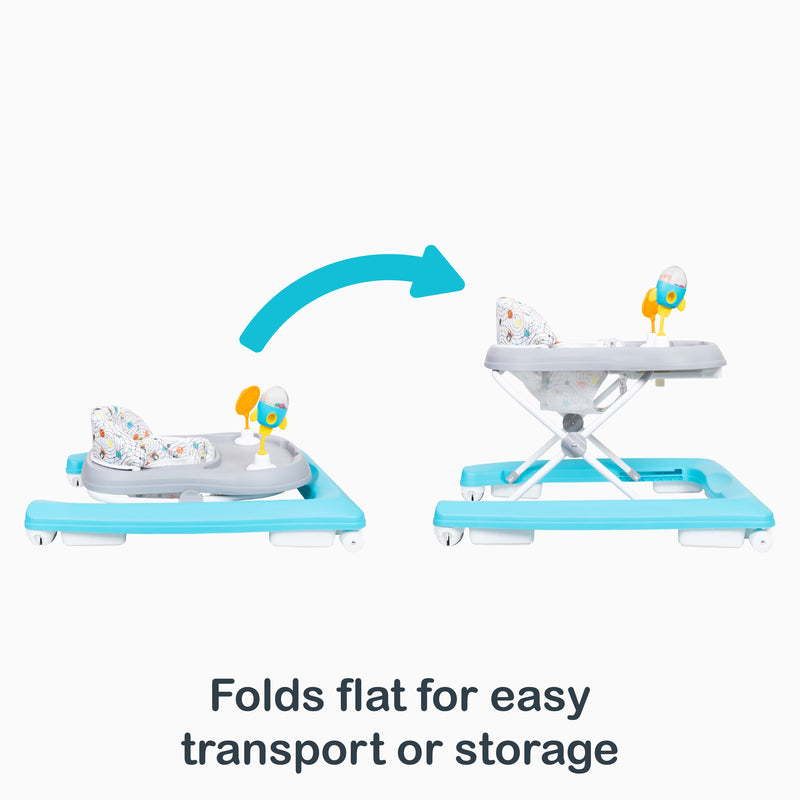 Folds flat for easy transport or storage of the Smart Steps Trend Activity Walker