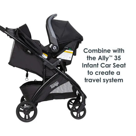 Baby Trend Tango Stroller combine with the Ally 35 Infant Car Seat to create a travel system
