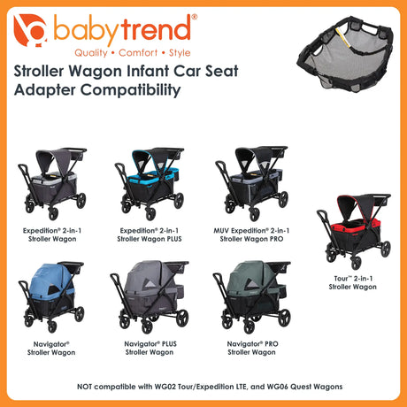 Baby Trend Stroller Wagon Infant Car Seat Adapter compatibility wagons 