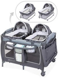 Baby Trend twin nursery center playards with new born removable rock-a-bye bassinet and changer