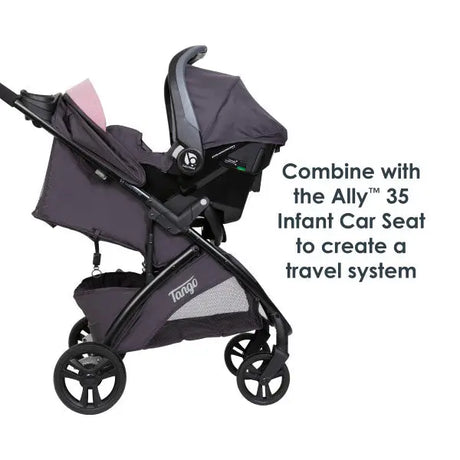 Baby Trend Tango Stroller combine with the Ally 35 Infant Car Seat to create a travel system