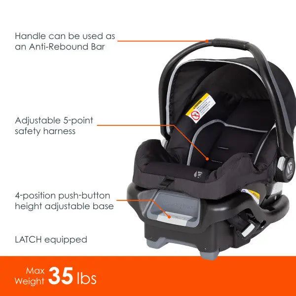 Baby Trend Ally 35 Infant Car Seat features call out
