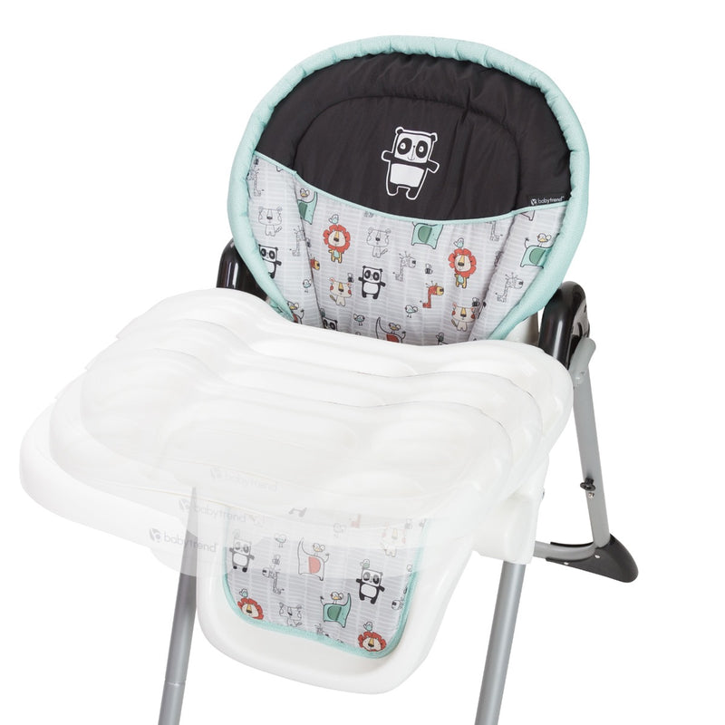 Top view of child tray on the Baby Trend Sit-Right 3-in-1 High Chair