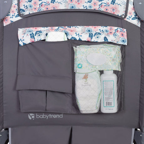 Baby Trend Deluxe II Nursery Center Playard side pocket storage