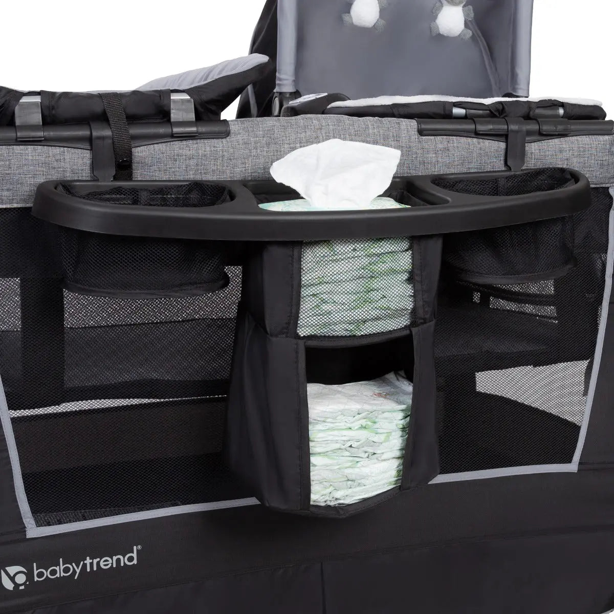 Baby Trend Simply Smart Nursery Center Playard Whisper Grey PY75B90A