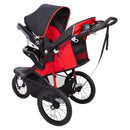 Load image into gallery viewer, Baby Trend XCEL-R8 Jogging Stroller can be combined with an infant car seat to create a travel system