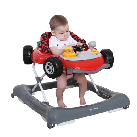 Baby Trend Trend 5.0 Activity Walker in Speedster fashion with toddler playing