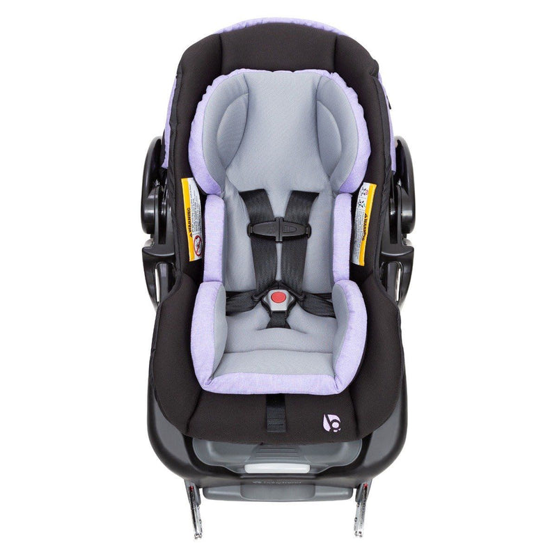 Top view of the Baby Trend Secure Snap Tech 35 Infant Car Seat with plush pad and 5-point safety harness