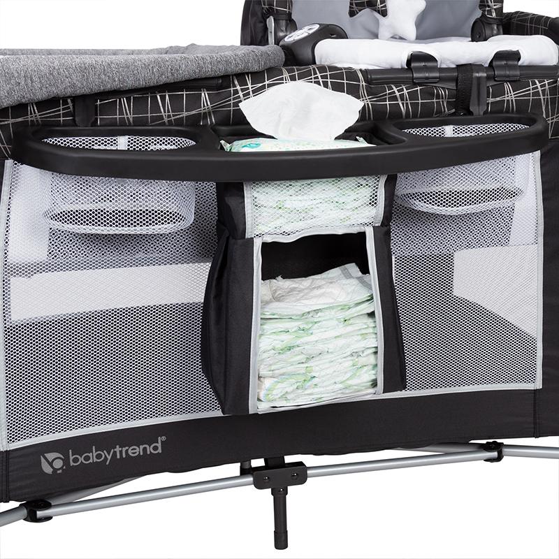 Baby Trend GoLite ELX Nursery Center Playard with deluxe parent organizer for diapers and wipes