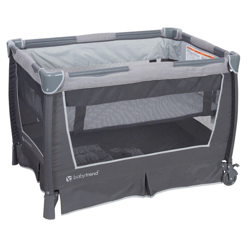 Baby Trend Retreat Nursery Center Playard includes full-size bassinet