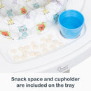 Load image into gallery viewer, Snack space and cup holder are included on the tray of the Smart Steps 3-in-1 Bounce N’ Play Activity Center PLUS