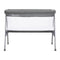 Baby Trend Lil Snooze Large Bassinet PLUS in Restful Grey color side view without canopy