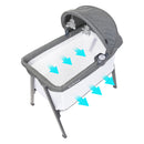 Load image into gallery viewer, Baby Trend Lil Snooze Large Bassinet PLUS mesh air flow