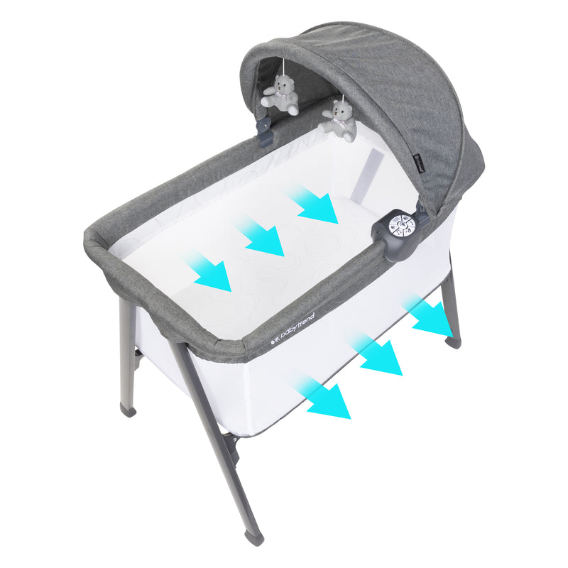 Baby Trend Lil Snooze Large Bassinet PLUS mesh air flow