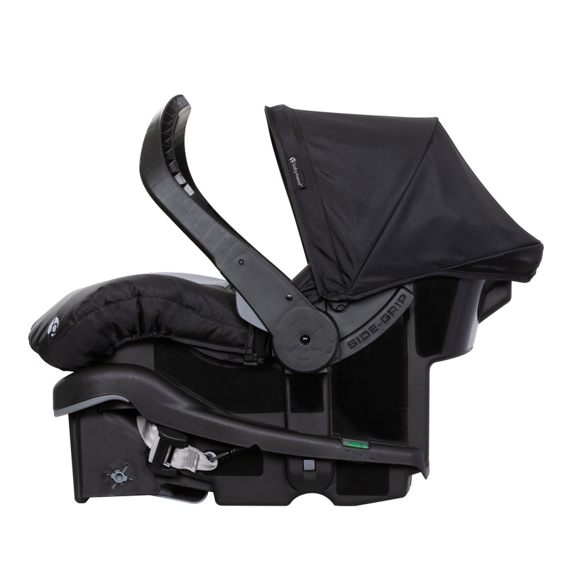Handle rotated forward for an anti-rebound bar on the Baby Trend EZ-Lift PLUS Infant Car Seat with Cozy Cover