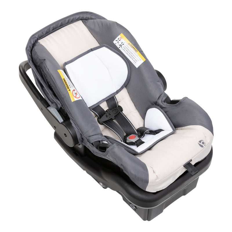 View of the padded seat from the Baby Trend EZ-Lift PLUS Infant Car Seat with Cozy Cover