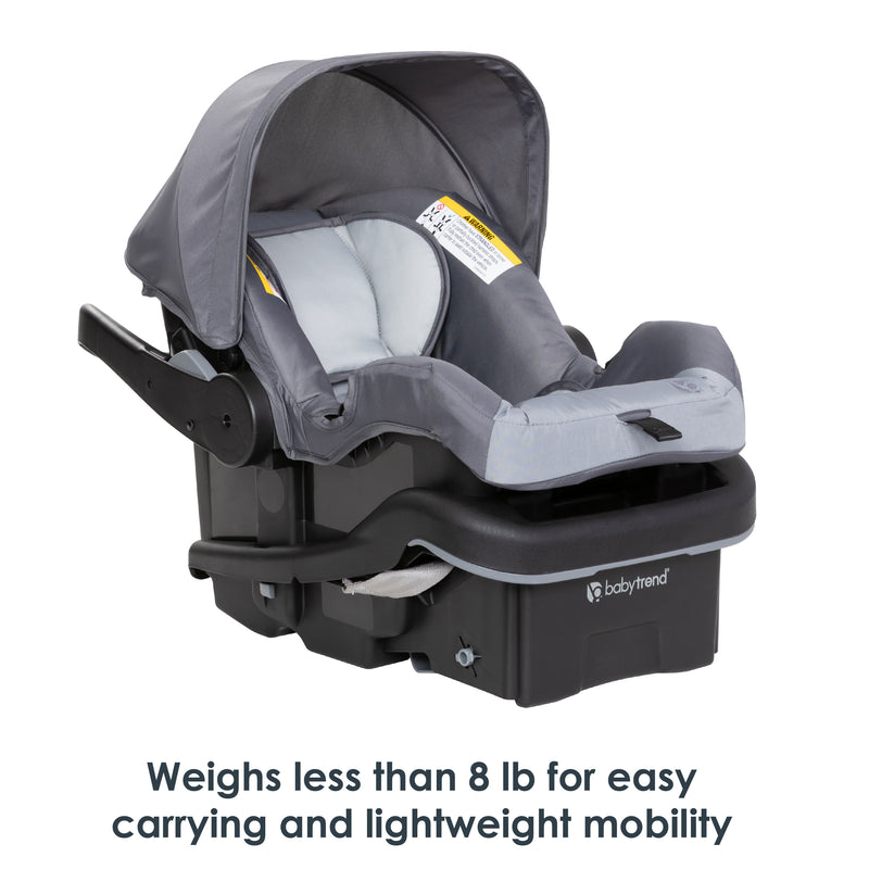 Baby Trend EZ-Lift PLUS Infant Car Seat weighs less than 8 pounds for easy carrying and lightweight mobility